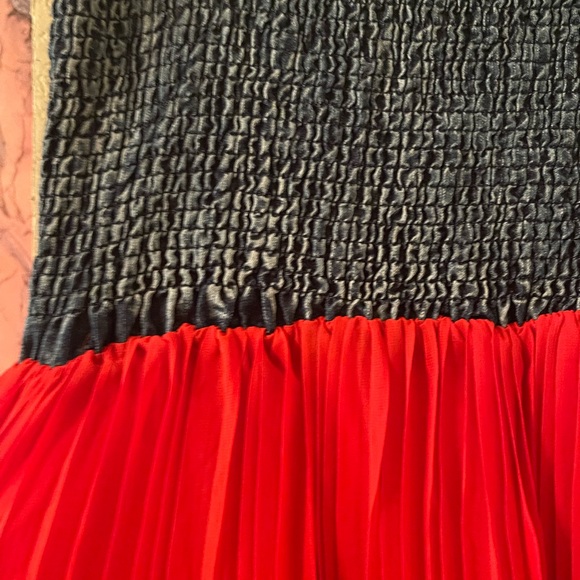 Plus Size Womens oranges/jean look strapless flowy dress size 3X pre-owned - Picture 7 of 13